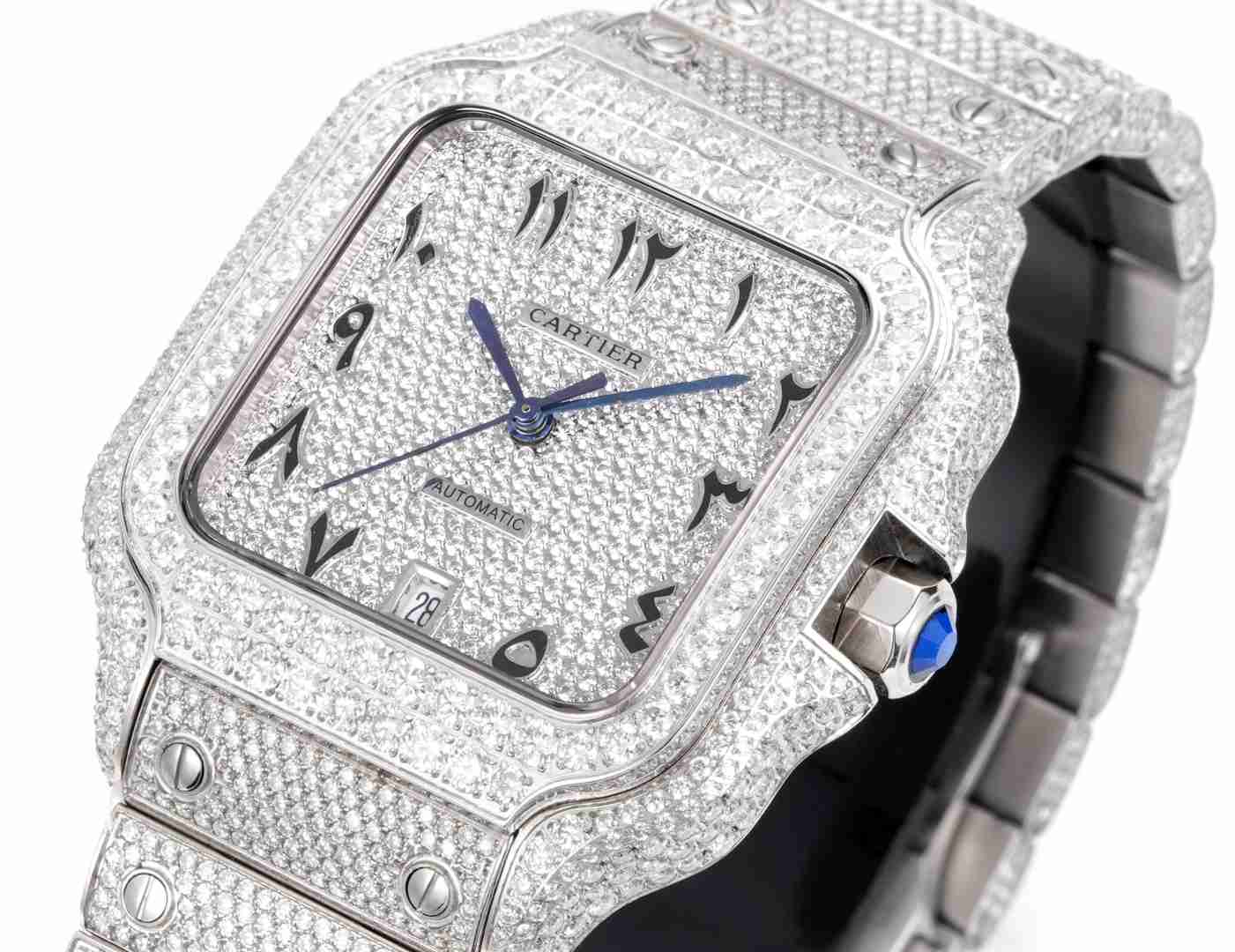 CARTIER      Santos (Moissanite) Watch